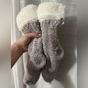 Fuzzy grip socks!